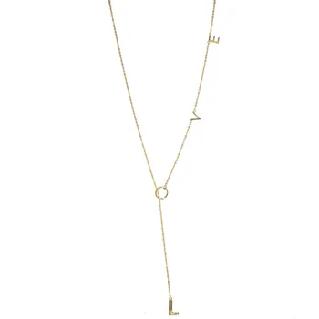 top quality lariat love necklace gold color L O V E letter link chain dainty minimal girl women gift 925 sterling silver jewelry
top quality lariat love necklace gold color L O V E letter link chain dainty minimal girl women gift 925 sterling silver jewelry