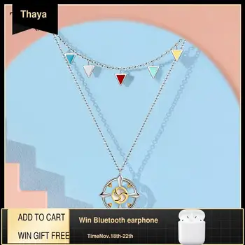 Thaya Original Design 925 Sterling Silver Colorful Flags Double Chain Necklace City Series Designer Fine Jewelry For Female Gift
Thaya Original Design 925 Sterling Silver Colorful Flags Double Chain Necklace City Series Designer Fine Jewelry For Female Gift