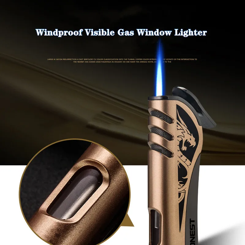 Windproof Turbo Lighter Creative Visible Gas Window Torch Lighter Outdoor Mini Portable Smoking Accessories Gadgets For Men
Windproof Turbo Lighter Creative Visible Gas Window Torch Lighter Outdoor Mini Portable Smoking Accessories Gadgets For Men