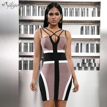 Ailigou 2020 New Women's Bandage Celebrity Party Club Dress Sexy Spaghetti V-neck Hollow Backless Bodycon Dress Vestidos
Ailigou 2020 New Women's Bandage Celebrity Party Club Dress Sexy Spaghetti V-neck Hollow Backless Bodycon Dress Vestidos