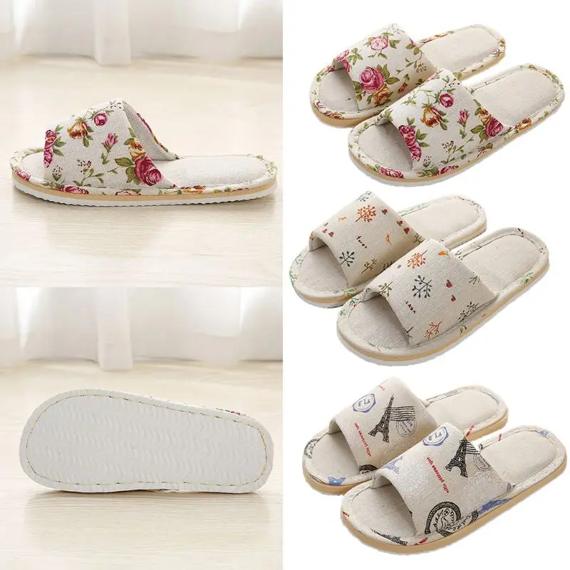 Japanese style Cotton Linen Open Toe House Slippers EVA Floral Iron Tower leaves Rudder patterns Print Slip-On Slide Shoes
Japanese style Cotton Linen Open Toe House Slippers EVA Floral Iron Tower leaves Rudder patterns Print Slip-On Slide Shoes