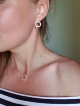 LByzHan-pendientes de tuerca redondos geométricos para mujer, de Plata de Ley 925, con diamantes de imitación de cristal, joyería bonita