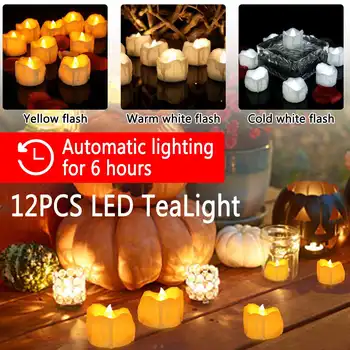 12Pcs Timing New Year Candles Battery Powered LED Tea Lights Electric Tealights Candle Light Easter Holiday Party Bar Home Decor
12Pcs Timing New Year Candles Battery Powered LED Tea Lights Electric Tealights Candle Light Easter Holiday Party Bar Home Decor