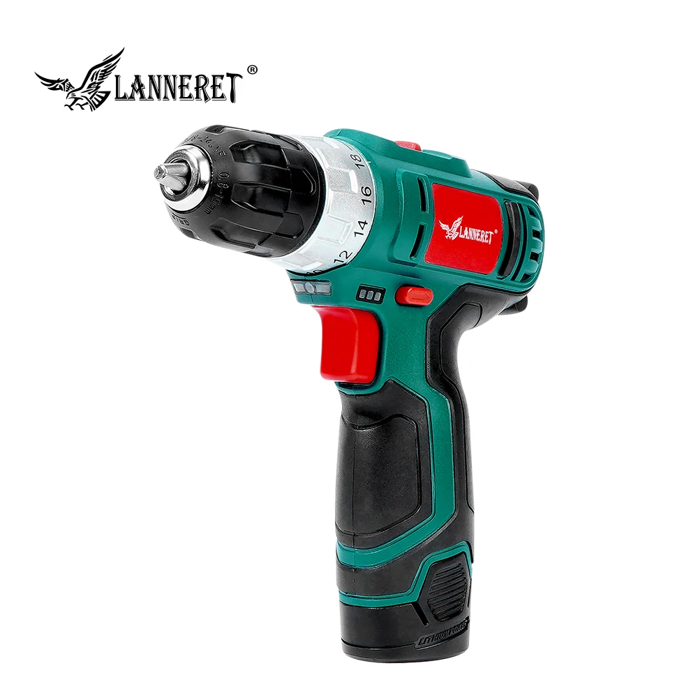 LANNERET 10.8V Electric Cordless Drill 18+1 Torque Setting 2 Speed Rechargeable Wireless Power Driver Power Tool
LANNERET 10.8V Electric Cordless Drill 18+1 Torque Setting 2 Speed Rechargeable Wireless Power Driver Power Tool