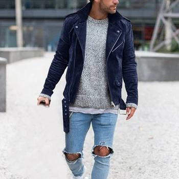 Men Stylish Motocycle Jacket Streetwear Long Sleeve Suede Jacket Casual Autumn Overcoat Outwear Chaqueta Hombre 2019 NEW
Men Stylish Motocycle Jacket Streetwear Long Sleeve Suede Jacket Casual Autumn Overcoat Outwear Chaqueta Hombre 2019 NEW