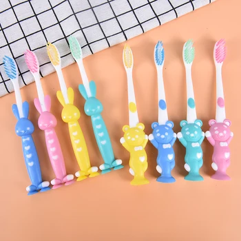 4pcs/kit Kids Toothbrush Cute Cartoon Bear Rabbit Silicone Soft Tooth Brush Anti Slip Portable Teeth Brushes For Children Baby
4pcs/kit Kids Toothbrush Cute Cartoon Bear Rabbit Silicone Soft Tooth Brush Anti Slip Portable Teeth Brushes For Children Baby