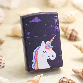 Genuine Zippo oil lighter copper windproof Star Cartoon Unicorn cigarette Kerosene lighters Gift With anti-counterfeiting code
Genuine Zippo oil lighter copper windproof Star Cartoon Unicorn cigarette Kerosene lighters Gift With anti-counterfeiting code