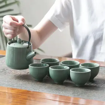 Chinese Style Heat Resistant Ceramic Tea Infuser Pot Kung Fu Flower Tea Puer Kettle Coffee Cup Office Teapot Set With 8 Cups
Chinese Style Heat Resistant Ceramic Tea Infuser Pot Kung Fu Flower Tea Puer Kettle Coffee Cup Office Teapot Set With 8 Cups