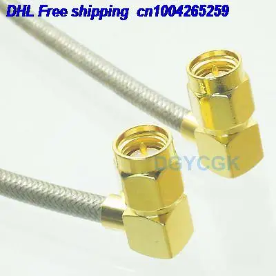 DHL 50pcs SMA male plug to SMA male right angle Semi-rigid cable RG402 0.141" 8" cable 22j
DHL 50pcs SMA male plug to SMA male right angle Semi-rigid cable RG402 0.141" 8" cable 22j