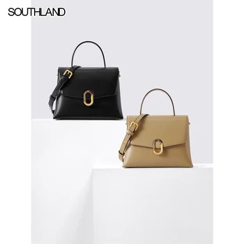 SOUTHLAND Women's splicing button O-button J-buckle Portable Single Shoulder Messenger Bag
SOUTHLAND Women's splicing button O-button J-buckle Portable Single Shoulder Messenger Bag
