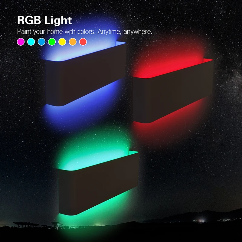 Настенный светодиодный светильник для дома RGB цветной настенный гостиной | Лампы