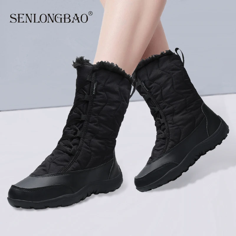 Brand New Winter Warm Plush Women boots Outdoor Hiking Waterproof MidCalf Boots Fashion Microfiber Women Snow Boots Botas Mujer
Brand New Winter Warm Plush Women boots Outdoor Hiking Waterproof MidCalf Boots Fashion Microfiber Women Snow Boots Botas Mujer