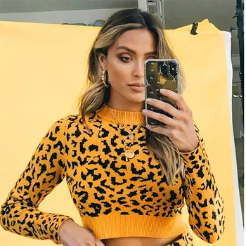 Fashion winter loose sweater womens sweaters Plus Size Womens O-Neck Long Sleeve Leopard Tops Sweater Short Tops Y916
Fashion winter loose sweater womens sweaters Plus Size Womens O-Neck Long Sleeve Leopard Tops Sweater Short Tops Y916