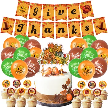 Thanksgiving Theme Party Decoration Thanks Pull Flag Maple Leaf Turkey Cake Insert Pumpkin Balloon Holiday Decoration
Thanksgiving Theme Party Decoration Thanks Pull Flag Maple Leaf Turkey Cake Insert Pumpkin Balloon Holiday Decoration