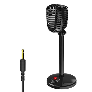 Home For Computer Multifunctional High Sensitivity 3.5mm USB Non Slip Retro Desktop Microphone Karaoke Stable Game Conference
Home For Computer Multifunctional High Sensitivity 3.5mm USB Non Slip Retro Desktop Microphone Karaoke Stable Game Conference