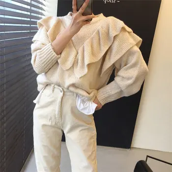 Alien Kitty Regular Ruffles Cute All Match Jumpers Chic 2020 Soft Gentle Lantern Sleeves Sweet Solid Hot Office Lady Sweaters
Alien Kitty Regular Ruffles Cute All Match Jumpers Chic 2020 Soft Gentle Lantern Sleeves Sweet Solid Hot Office Lady Sweaters