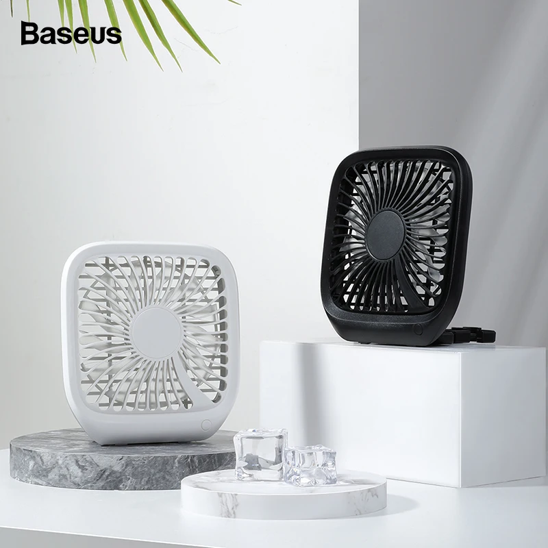 

Baseus Usb Mini Fans Electric Portable Fan For Car Backseats Air Conditioner 3-Speed Hold Small For Office Gadgets Desktop Desk