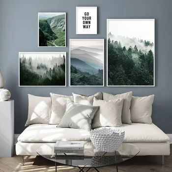 Green Forest Fog Mountain Canvas Posters Nordic Style Landscape Waterfall Wall Art Print Painting deer Decorative Pictures
Green Forest Fog Mountain Canvas Posters Nordic Style Landscape Waterfall Wall Art Print Painting deer Decorative Pictures