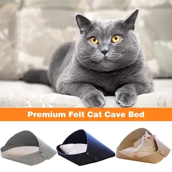 Semi-closed Pet Nest Premium Felt Large Space Cat Bed 3 Colors Removable Cat Rest Cushion For Hiding And Sleeping
Semi-closed Pet Nest Premium Felt Large Space Cat Bed 3 Colors Removable Cat Rest Cushion For Hiding And Sleeping