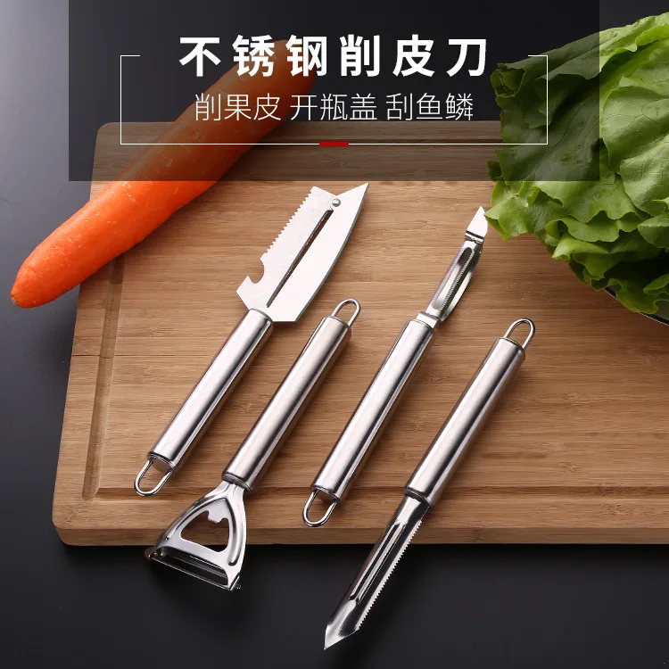 Stainless Steel Peeler Multifunctional Melon Planer Double-headed Grater Vegetable Planer Fruit Tool
Stainless Steel Peeler Multifunctional Melon Planer Double-headed Grater Vegetable Planer Fruit Tool