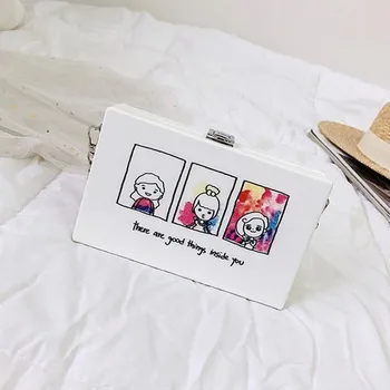 Women Pu Leather Shoulder Bag Girls Small Box Shape Handbags Ladies Mini Lovely Cartoon Pattern Bags Women Chain Messenger Bags
Women Pu Leather Shoulder Bag Girls Small Box Shape Handbags Ladies Mini Lovely Cartoon Pattern Bags Women Chain Messenger Bags