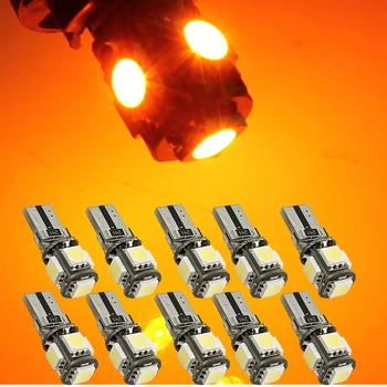 10PCS Yellow T10 5SMD W5w 12V 5050 LED Canbus Error Free Car Interior Lights 194 Auto Wedge Tail Bulb License Plat Lamp
10PCS Yellow T10 5SMD W5w 12V 5050 LED Canbus Error Free Car Interior Lights 194 Auto Wedge Tail Bulb License Plat Lamp
