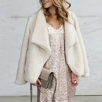 Fashion Women Autumn Winter Solid Color Lapel Collar Woolen Cardigan Short Coat Solid color simple design perfect gifts
Fashion Women Autumn Winter Solid Color Lapel Collar Woolen Cardigan Short Coat Solid color simple design perfect gifts