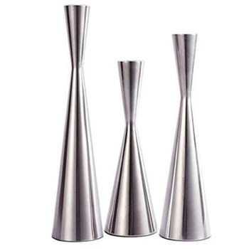 Set of 3 Silver Brushed Metal Taper Candle Holders Candlestick Holders Vintage Modern Decorative Centerpiece Candlestick Holders
Set of 3 Silver Brushed Metal Taper Candle Holders Candlestick Holders Vintage Modern Decorative Centerpiece Candlestick Holders