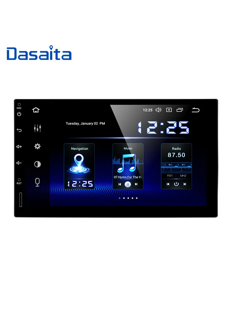 Автомобильный GPS DSP радиоприемник Dasaita 7 дюймов для Toyota VW Honda 2din универсальный Nissan