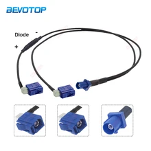 Fakra C Male to Dual Fakra C Female Right Angle Y Type Splitter Cable With Diode RG174 Pigtail Car GPS Antenna Extension Cable
Fakra C Male to Dual Fakra C Female Right Angle Y Type Splitter Cable With Diode RG174 Pigtail Car GPS Antenna Extension Cable