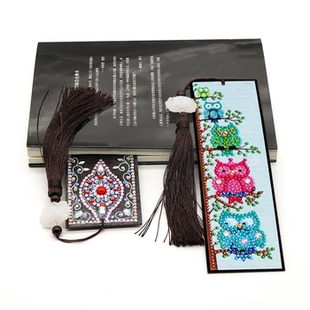 Diamond Painting Bookmark 5D DIY Leather Special Art Mosaic Leather Tassel Book Marks Embroidery Book Logo Craft 
Diamond Painting Bookmark 5D DIY Leather Special Art Mosaic Leather Tassel Book Marks Embroidery Book Logo Craft