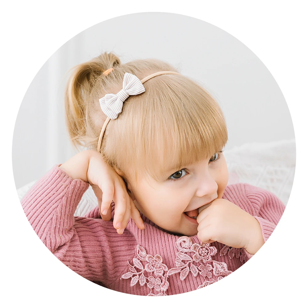 Striped Handmade Bow Nylon Headbands For Girls Cute Double Bowknot Headwear Elastic Hair Band Customized Baby Hair Accessories 
Striped Handmade Bow Nylon Headbands For Girls Cute Double Bowknot Headwear Elastic Hair Band Customized Baby Hair Accessories