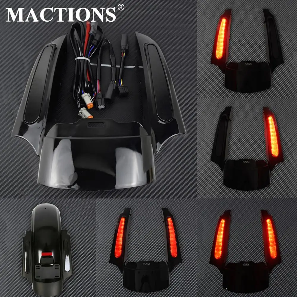 Motorcycle Rear Fender Extension Fascia Turn Signal Running Brake LED Lights For Harley Touring Electra Road Street Glide 09-13
Motorcycle Rear Fender Extension Fascia Turn Signal Running Brake LED Lights For Harley Touring Electra Road Street Glide 09-13