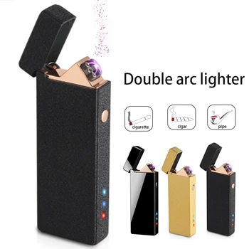 Classic Inovation Double Arc Cigarette Smoking Lighter Electric Waterproof Lighter Windproof Electronic USB Recharge Lighter
Classic Inovation Double Arc Cigarette Smoking Lighter Electric Waterproof Lighter Windproof Electronic USB Recharge Lighter