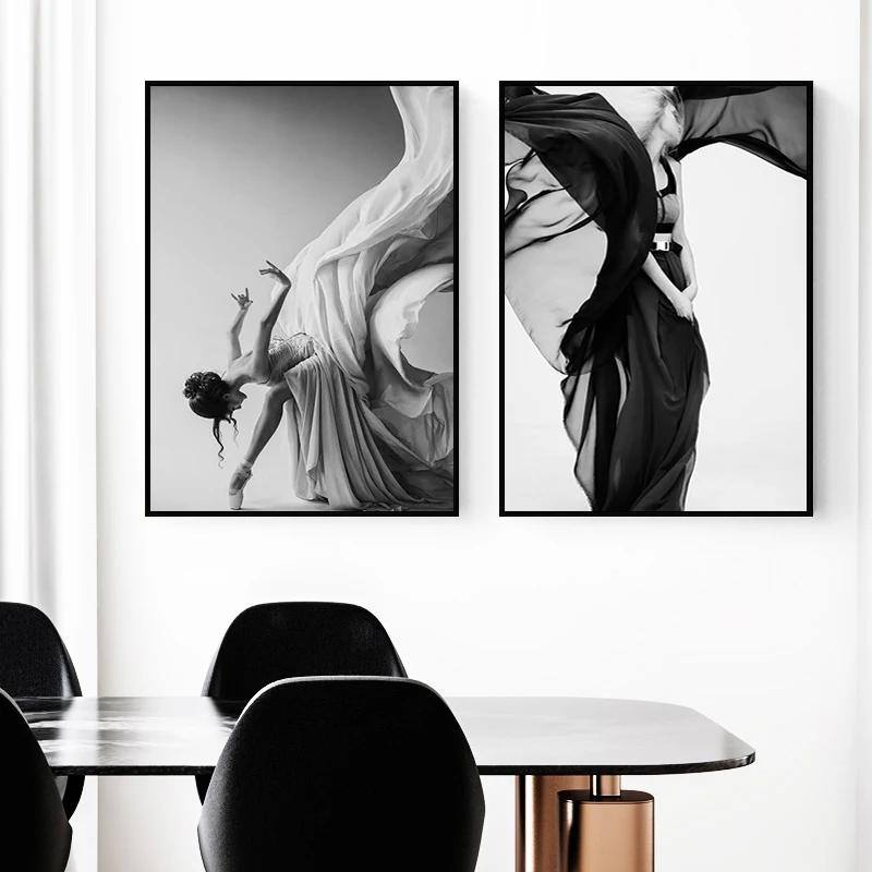 Figure Art Poster Black White Dancing Woman Canvas Painting Pictures for Living Room Modern Fashion Girl Room Decor Prints
Figure Art Poster Black White Dancing Woman Canvas Painting Pictures for Living Room Modern Fashion Girl Room Decor Prints