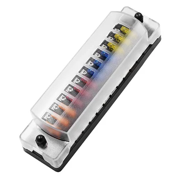 12 Way Car Fuse Box Holder Standard Fuse Blade Circuit One In And One Out Of The Fuse Box With 24 Fuse Strips for Car Boat
12 Way Car Fuse Box Holder Standard Fuse Blade Circuit One In And One Out Of The Fuse Box With 24 Fuse Strips for Car Boat