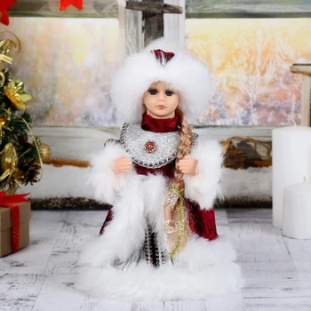 Snow Maiden 30 cm "Chic" in a silver-red fur coat and hat, moves, without music
Snow Maiden 30 cm "Chic" in a silver-red fur coat and hat, moves, without music