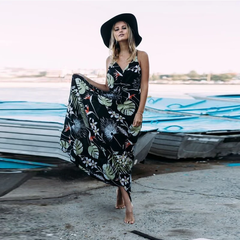 Summer Print Casual Sleeveless Floral Dress Large Beach Spaghetti Strap Maxi Sundress Office Loose V Neck Plus Size Slip Dress
Summer Print Casual Sleeveless Floral Dress Large Beach Spaghetti Strap Maxi Sundress Office Loose V Neck Plus Size Slip Dress