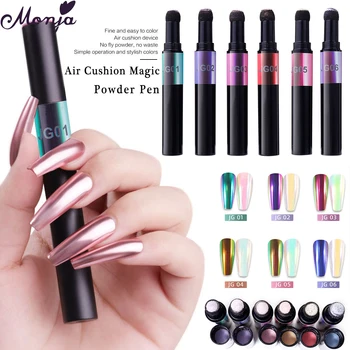 Monja 6 Color Nail Art Air Cushion Magic Powder Pen Colorful Mirror Aurora Effect Chrome Pigment Dust Design Manicure Decoration
Monja 6 Color Nail Art Air Cushion Magic Powder Pen Colorful Mirror Aurora Effect Chrome Pigment Dust Design Manicure Decoration
