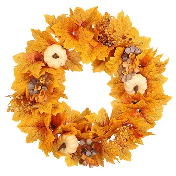 45cm Artificial White Pumpkin Wreath Autumn Maple Leaf Garland Festival Decor Wreath Cloth Fabris Halloween/Thanksgiving Xmas
45cm Artificial White Pumpkin Wreath Autumn Maple Leaf Garland Festival Decor Wreath Cloth Fabris Halloween/Thanksgiving Xmas