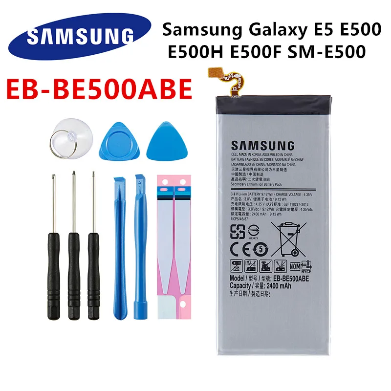 SAMSUNG оригинальная EB-BE500ABE Замена 2400mAh аккумулятор для Samsung Galaxy E5 E500 E500H E500F SM-E500