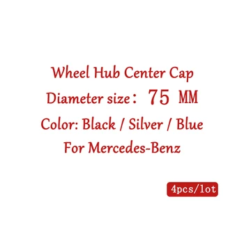 4PCS/LOT Car Wheel Hub Center Caps Hubcap Rims Stickers For Mercedes Benz AMG GLE GLS W164 W212 W211 C260 ML400 Car Accessories
4PCS/LOT Car Wheel Hub Center Caps Hubcap Rims Stickers For Mercedes Benz AMG GLE GLS W164 W212 W211 C260 ML400 Car Accessories