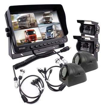 9" TFT-LCD Quad Split Screen Monitor Truck Trailer Backup Camera Resr View Camera System Night Vision CCD Colour Sensor Camera
9" TFT-LCD Quad Split Screen Monitor Truck Trailer Backup Camera Resr View Camera System Night Vision CCD Colour Sensor Camera