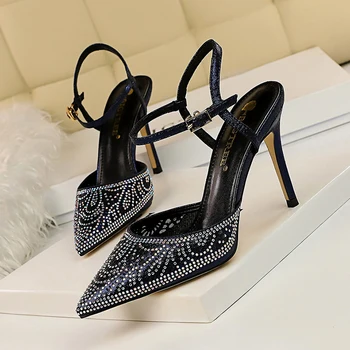 BIGTREE fashion sexy rhinestone sandals stiletto high heels shoes woman air mesh office career sandalia feminina buckle sandalet
BIGTREE fashion sexy rhinestone sandals stiletto high heels shoes woman air mesh office career sandalia feminina buckle sandalet