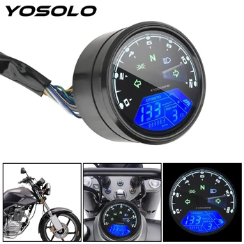 YOSOLO Night Vision Dial Odometer Motorcycle Panel Speedometer LED Multi-function Digital Indicator Tachometer Fuel Meter
YOSOLO Night Vision Dial Odometer Motorcycle Panel Speedometer LED Multi-function Digital Indicator Tachometer Fuel Meter