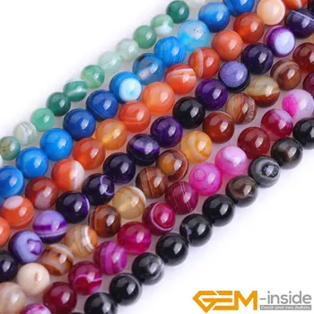 Natural Stone Beads Blue Green Red Stripe Agates Onyx Round Loose Beads For Bracelet Making DIY Bead 4 6 8 10 12 14mm
Natural Stone Beads Blue Green Red Stripe Agates Onyx Round Loose Beads For Bracelet Making DIY Bead 4 6 8 10 12 14mm