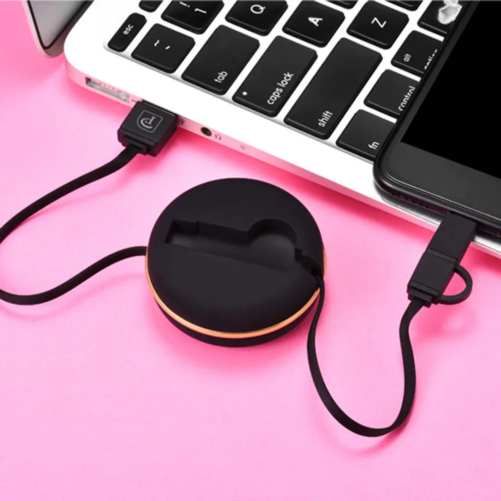 Portable 2 in 1 Retractable USB Cable for iPhone XS Max XR X 8 7 6 6s Plus iPad Android Mobile Phone Charger Cord USB Data Cable
Portable 2 in 1 Retractable USB Cable for iPhone XS Max XR X 8 7 6 6s Plus iPad Android Mobile Phone Charger Cord USB Data Cable