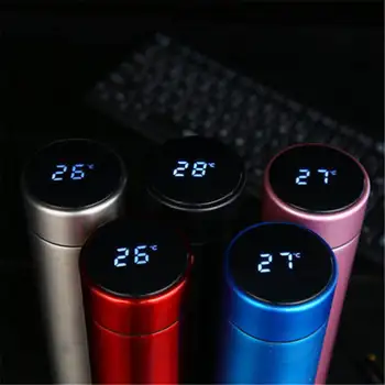 500ML Smart Mug Temperature Display Stainless Steel Water Thermal Bottle With LCD Touch Screen Waterproof gift Cup
500ML Smart Mug Temperature Display Stainless Steel Water Thermal Bottle With LCD Touch Screen Waterproof gift Cup