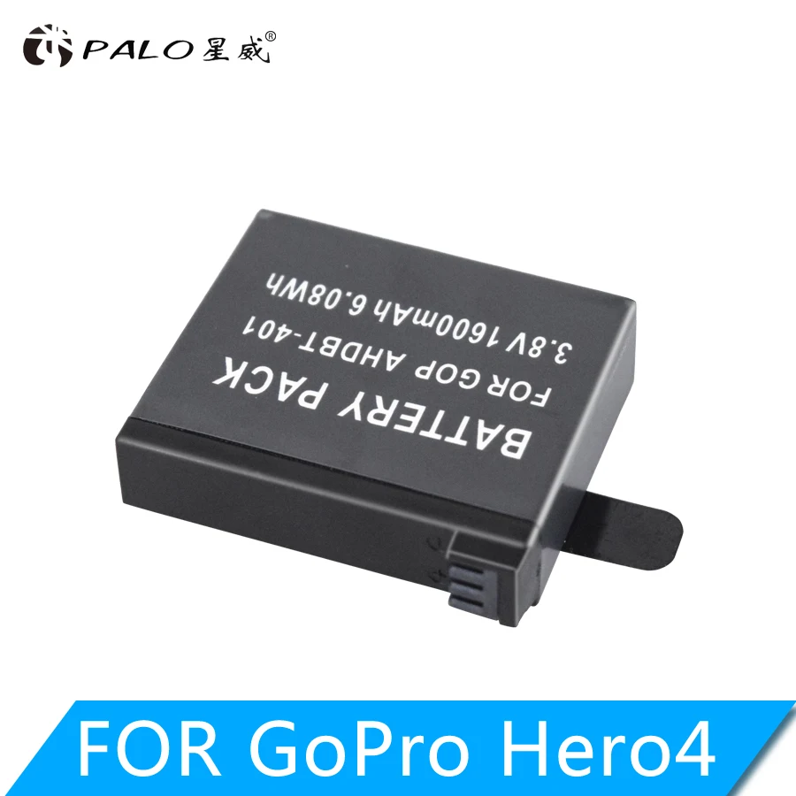 Фото PALO 1600 мАч AHDBT-401 Акку для Gopro Hero 4 батареи Go Pro Hero4 bateria AHDBT 401 аксессуары экшн-камеры |