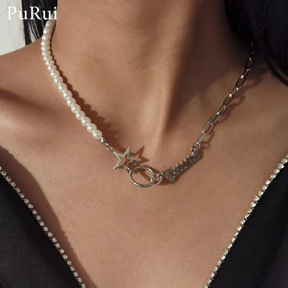 Punk Imitation Pearl Choker Necklace Star and Circle Pendant Necklace for Women Collar Statement Jewelry Collier Femme Chocker
Punk Imitation Pearl Choker Necklace Star and Circle Pendant Necklace for Women Collar Statement Jewelry Collier Femme Chocker